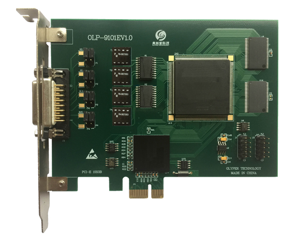 OLP-9101E，PCIE，2通道，全功能，1Mbps，1553B总线模块
